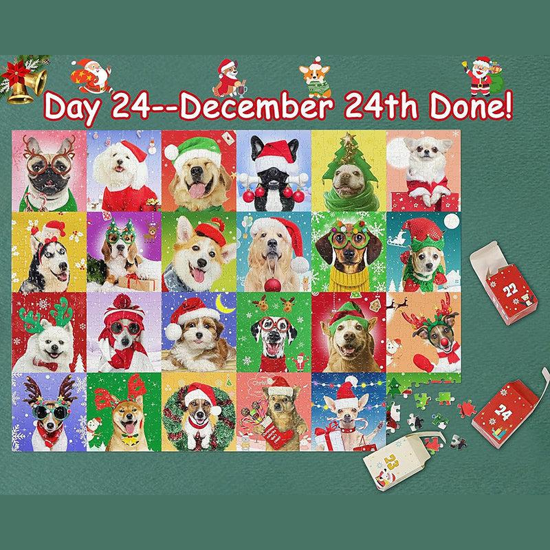 1000PCS Calendrier de l'Avent Puzzle de Noël - Cadeau de Noël
