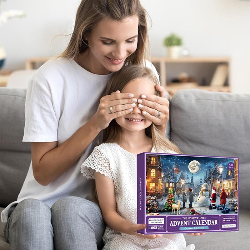 1000PCS Calendrier de l'Avent Puzzle de Noël - Cadeau de Noël