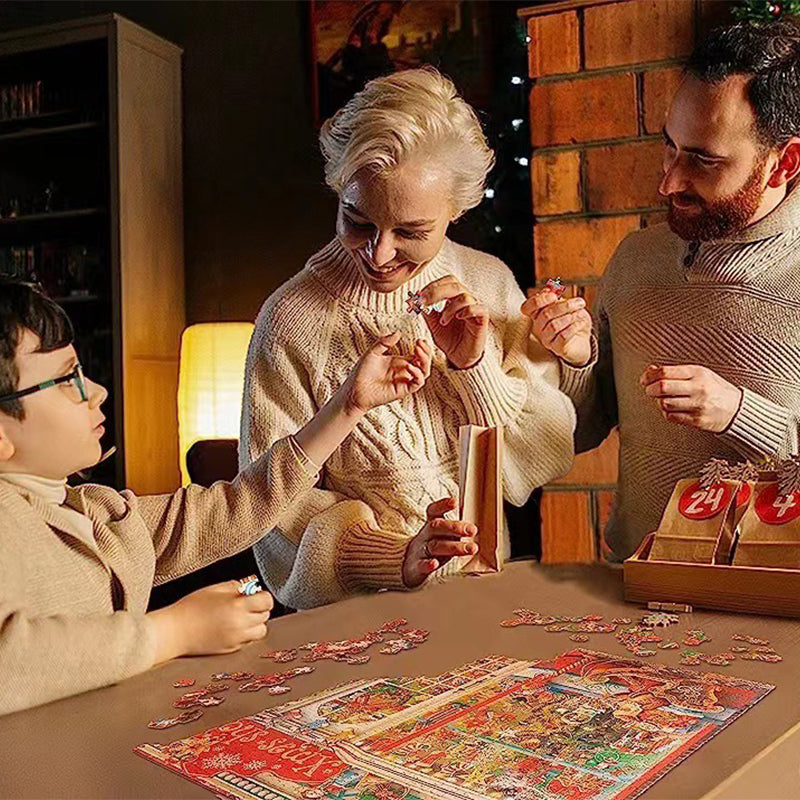 1000PCS Calendrier de l'Avent Puzzle de Noël - Cadeau de Noël