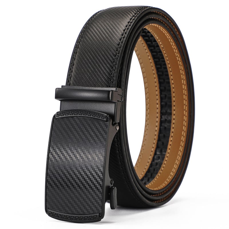 Ceinture à cliquet en cuir Eptchn avec boucle ajustable CrackSlick