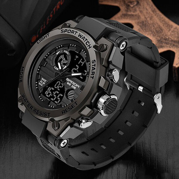 Skanto | TitanGuard Montre Militaire pour Homme – Montre Analogique & Digitale Robuste Multifonctionnelle