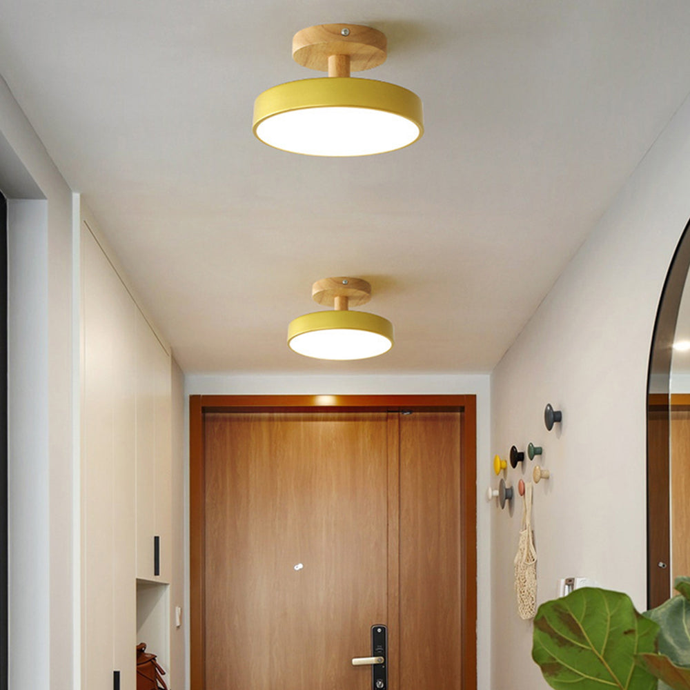 Nörd – Plafonnier Scandinave avec Base en Bois & Design Pastel Doux