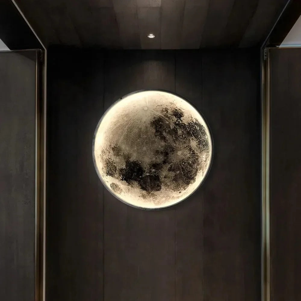 Applique murale LED en forme de lune
