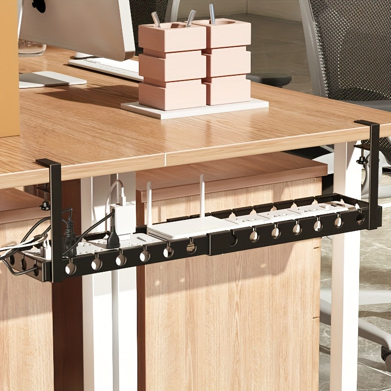 TANGLEFREE - Organisateur de câbles ajustable sous le bureau conçu pour des espaces de travail plus propres et plus ordonnés.