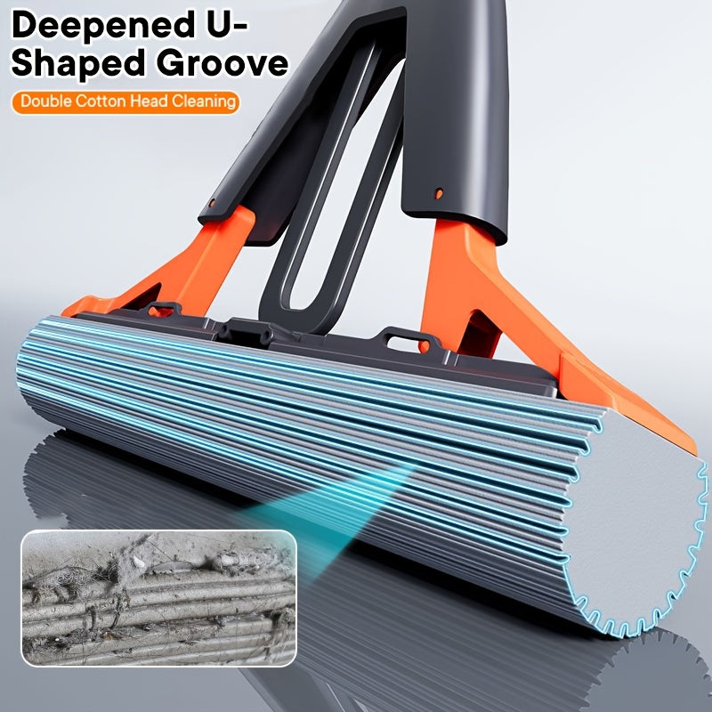CLEANFLOW - Mop à Pression Éponge Haute Absorption pour Salle de Bain et Sols