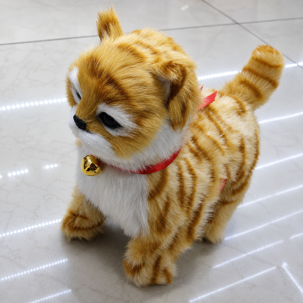 Jouet de Peluche Interactive Chat avec Mouvements Réalistes pour Enfants