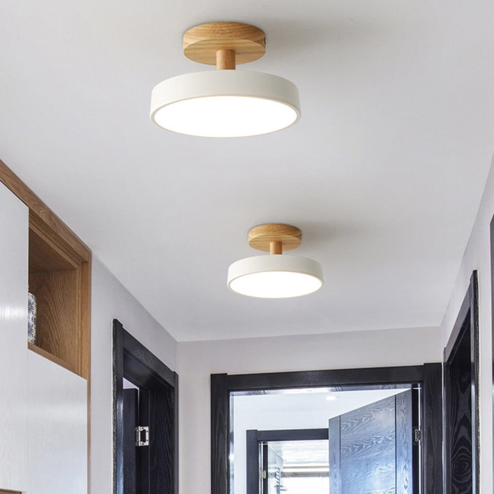 Nörd – Plafonnier Scandinave avec Base en Bois & Design Pastel Doux