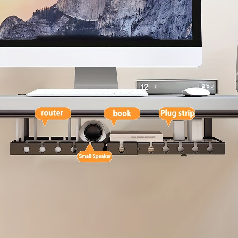 TANGLEFREE - Organisateur de câbles ajustable sous le bureau conçu pour des espaces de travail plus propres et plus ordonnés.