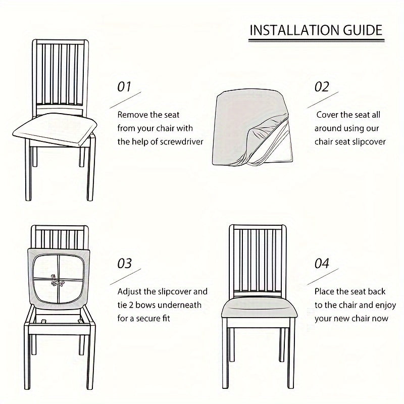 JACQURENEW – Housses Ajustées pour Améliorer Instantanément Vos Chaises