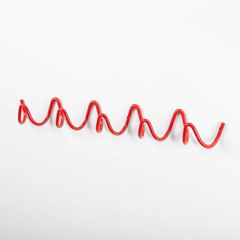 Portemanteau Moderne Ondulé pour le Mur – Portemanteau Mural Élégant avec Plusieurs Crochets