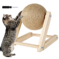 Scratchball pour chats – Jouet en sisal naturel avec base en bois massif