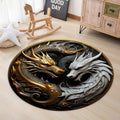 Tapis rond avec motif de dragon