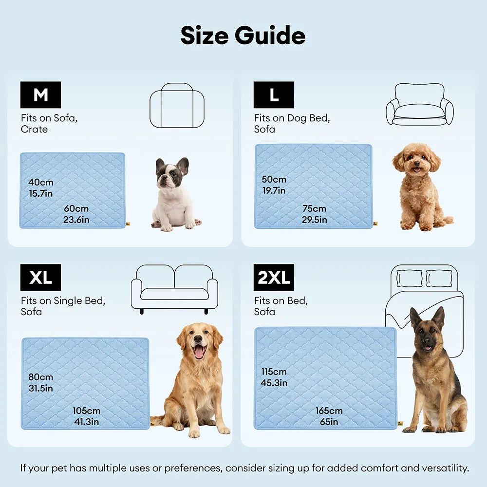 COOLFLOW – Couverture Rafraîchissante Double Face pour Chiens et Chats