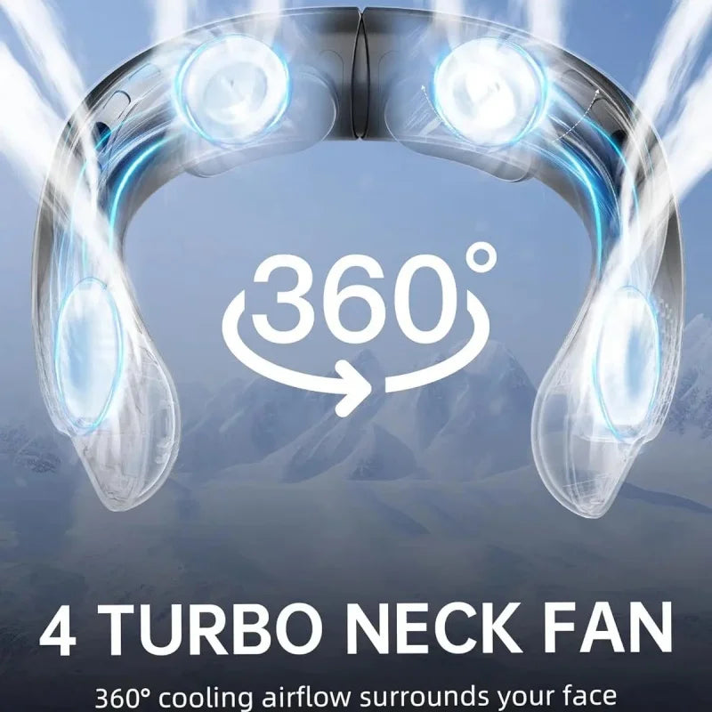 CoolBreeze™ | Ventilateur de Cou – Refroidissement à 360°, silencieux & mains libres