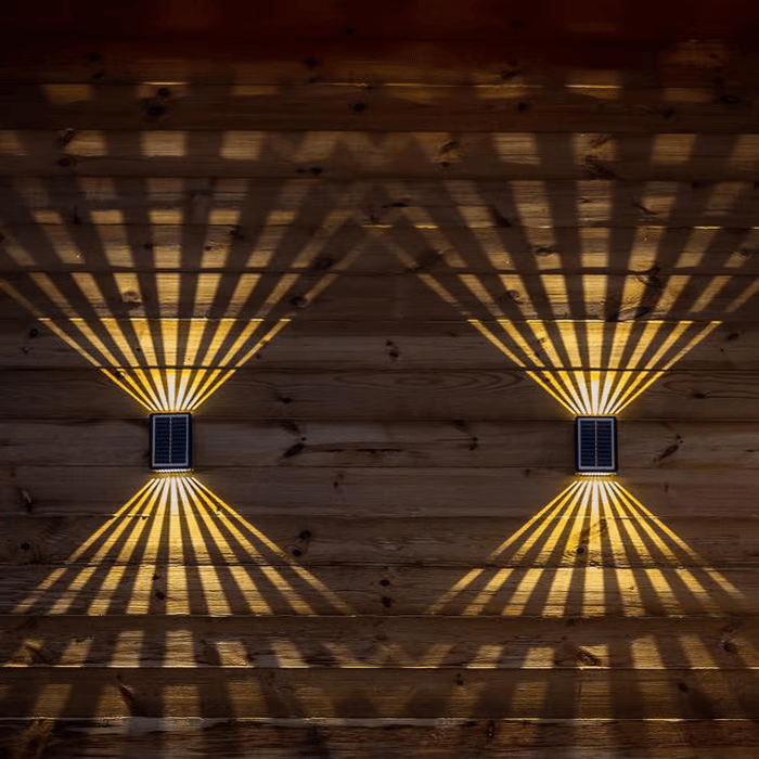 BrightRay – Lampes murales solaires à 4 LED pour l'extérieur