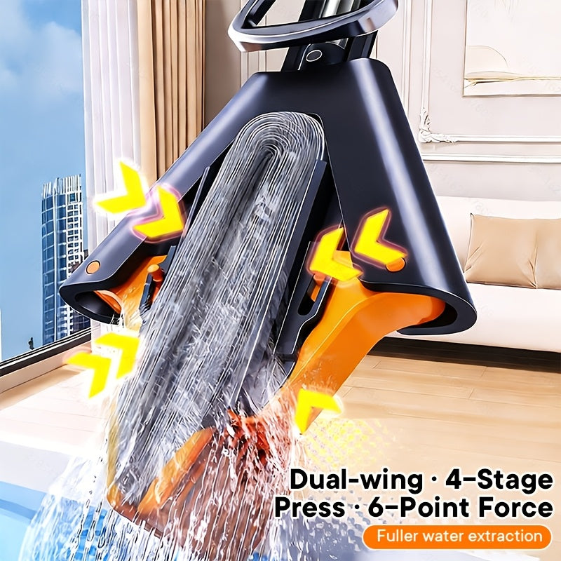 CLEANFLOW - Mop à Pression Éponge Haute Absorption pour Salle de Bain et Sols