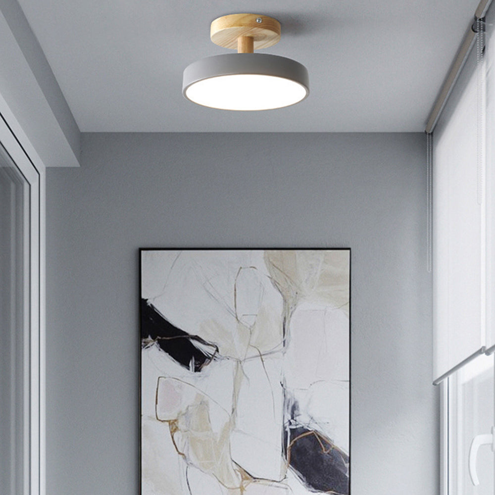 Nörd – Plafonnier Scandinave avec Base en Bois & Design Pastel Doux