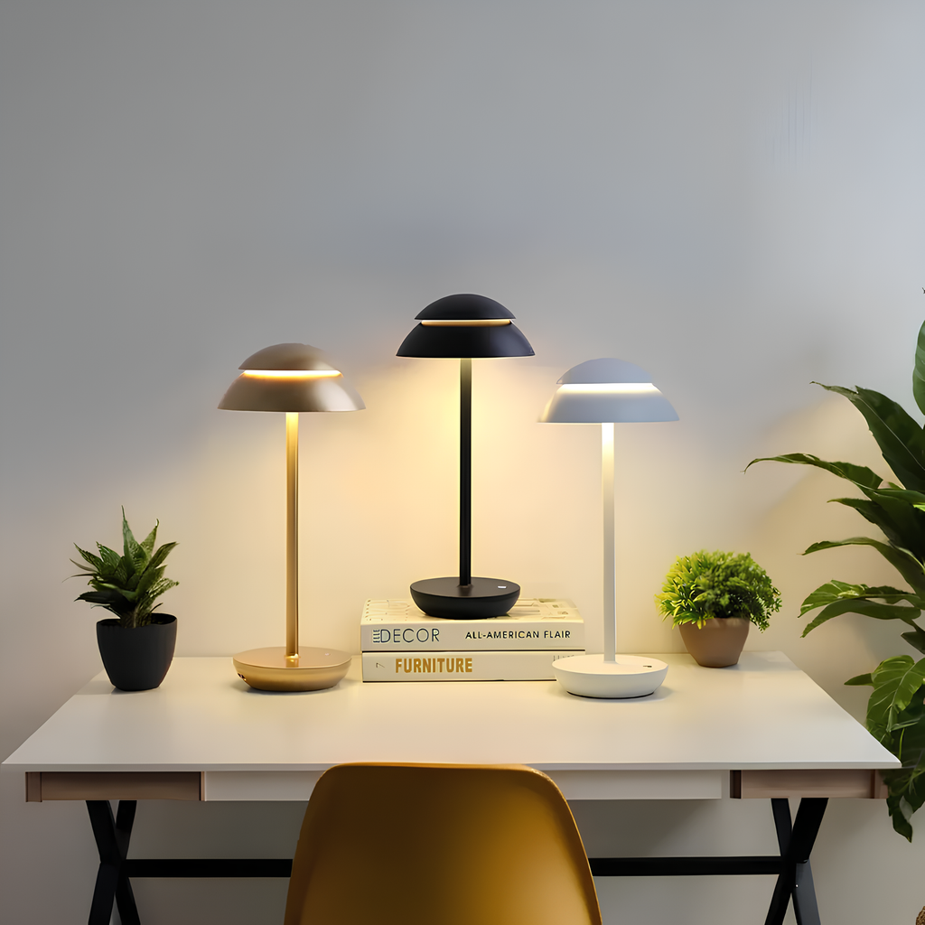Lampe de table sans fil en aluminium scandinave dimmable