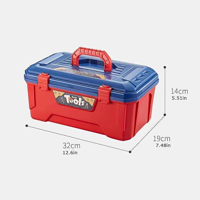 Ensemble d'outils de 48 pièces pour enfants – Avec perceuse électrique, casque de sécurité et sac de rangement