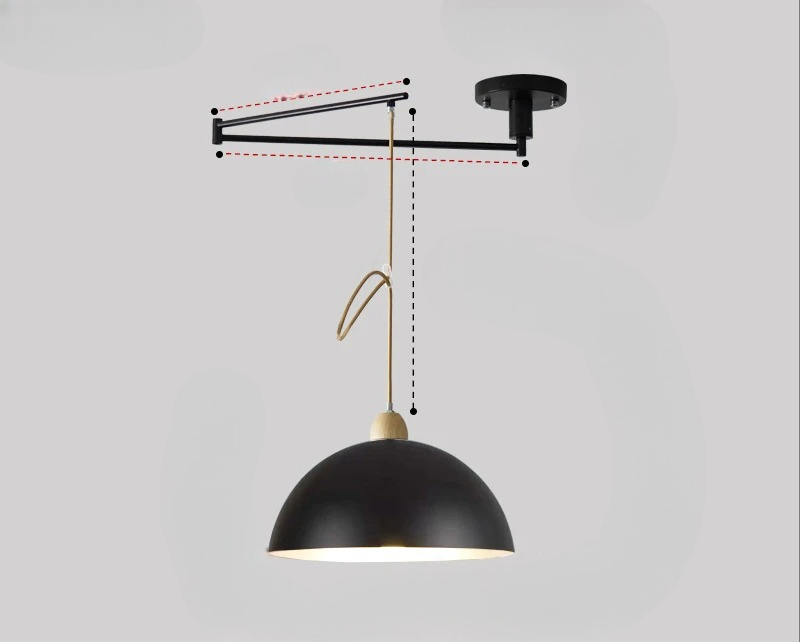 Lampe de Plafond Moderne avec Bras Lumineux Réglables pour un Éclairage Flexible