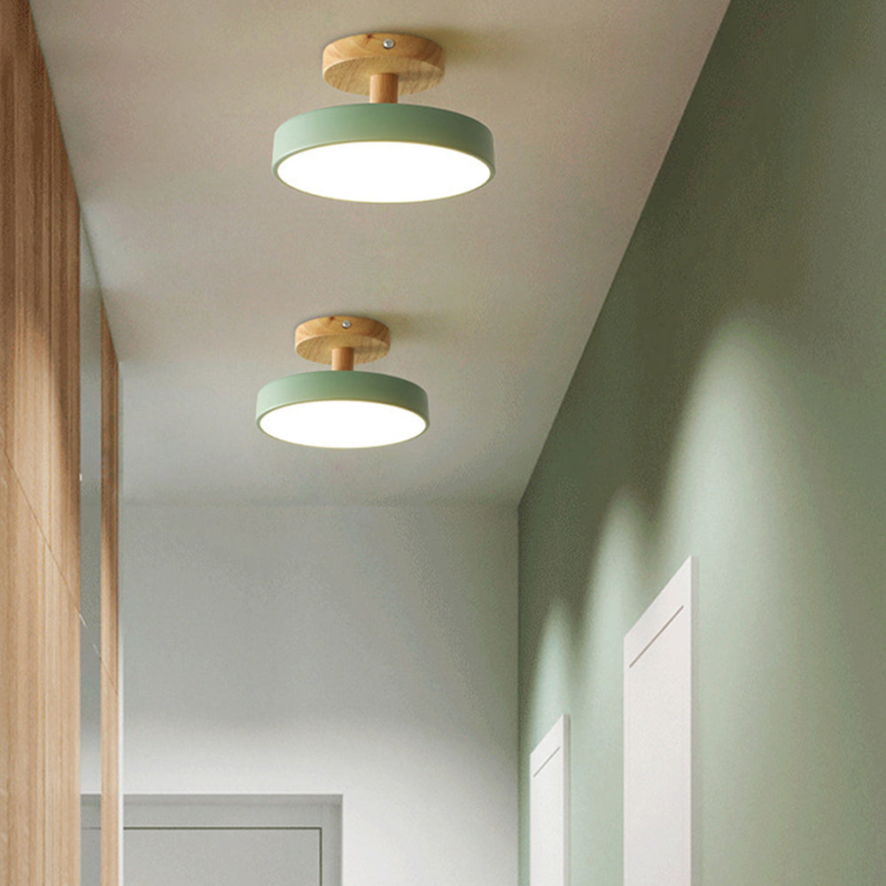 Nörd – Plafonnier Scandinave avec Base en Bois & Design Pastel Doux