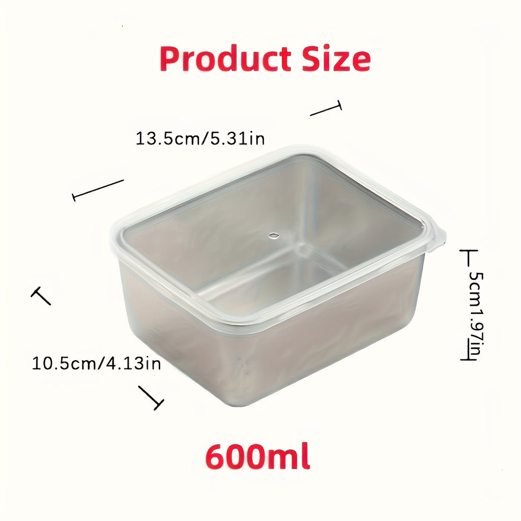 Ensemble de Conservation Alimentaire en Acier Inoxydable de 7 Pièces – Conteneurs Empilables avec Couvercles en Plastique