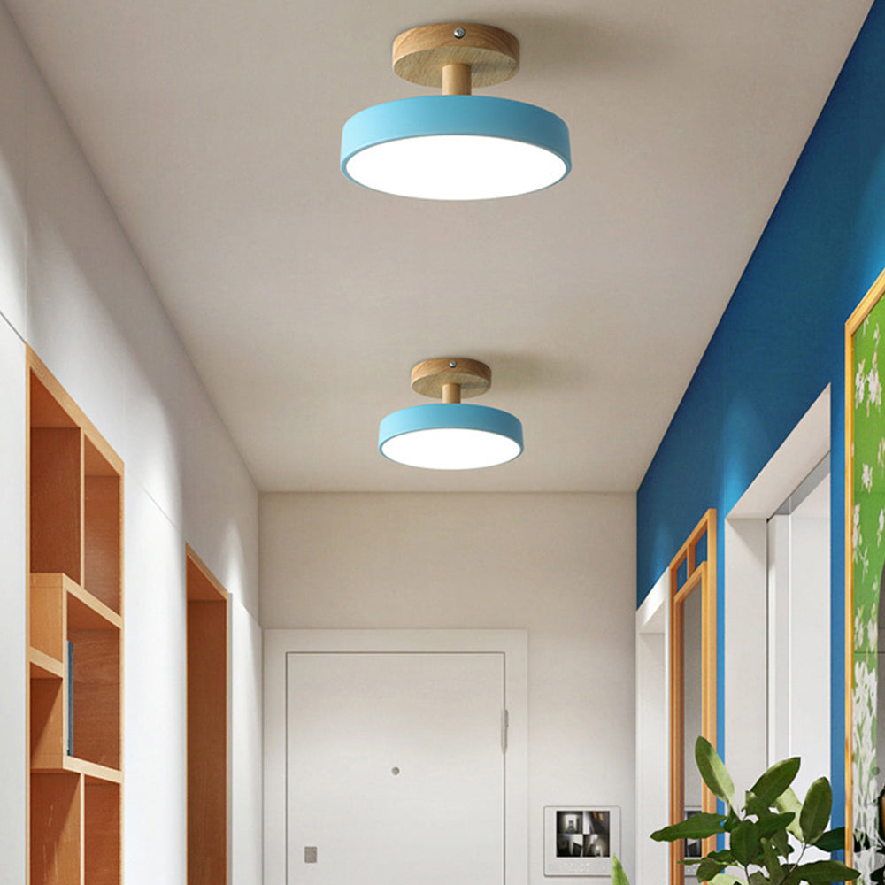 Nörd – Plafonnier Scandinave avec Base en Bois & Design Pastel Doux