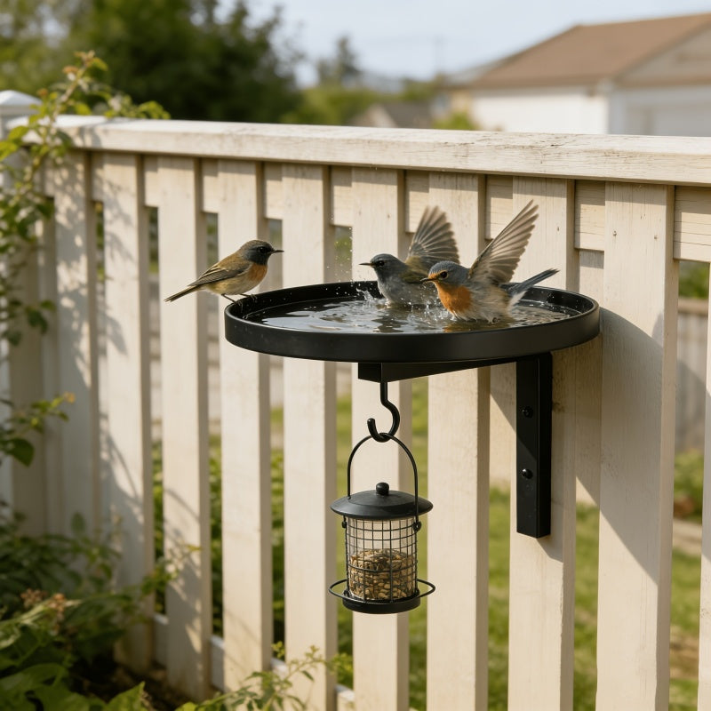 BirdHaven™ | Fontaine à oiseaux murale avec crochet