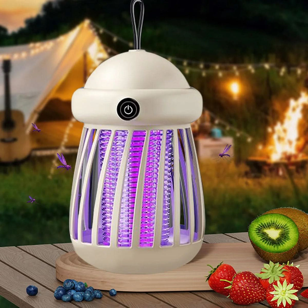 Lampe UV anti-moustiques avec grille électrique 3000V – rechargeable