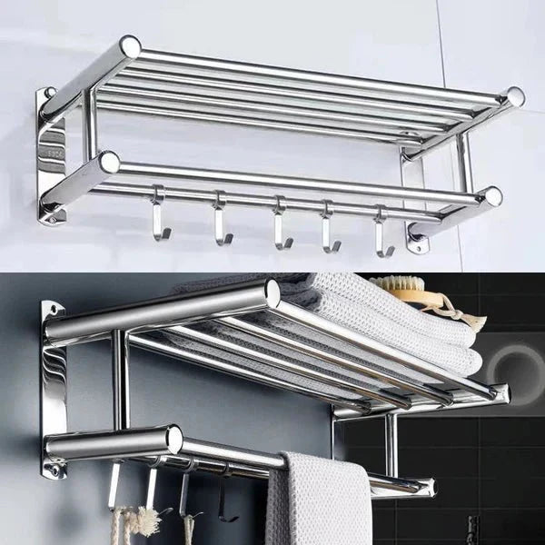 STEELRACK – Porte-serviettes en acier inoxydable gain de place et élégant