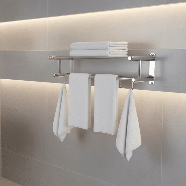 STEELRACK – Porte-serviettes en acier inoxydable gain de place et élégant