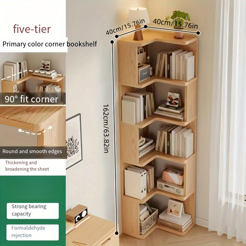 CoinWood Armoire d'Angle en Bois Massif – Compacte et Pratique