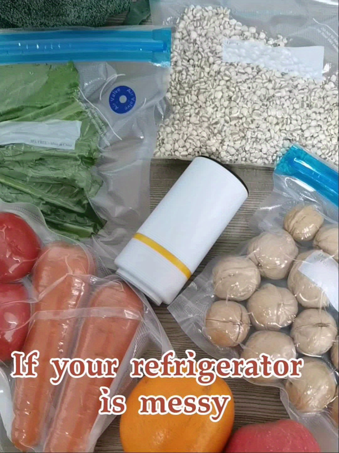 Skanto | Appareil de vide électrique portable avec sacs de conservation sous vide – Inclus 3 tailles (4x8,5", 3x11", 3x13,5"), sacs zip sous vide et pompe électrique