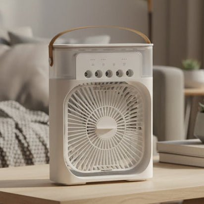 Humidificateur portable mini avec ventilateur 2-en-1 – refroidissement de bureau