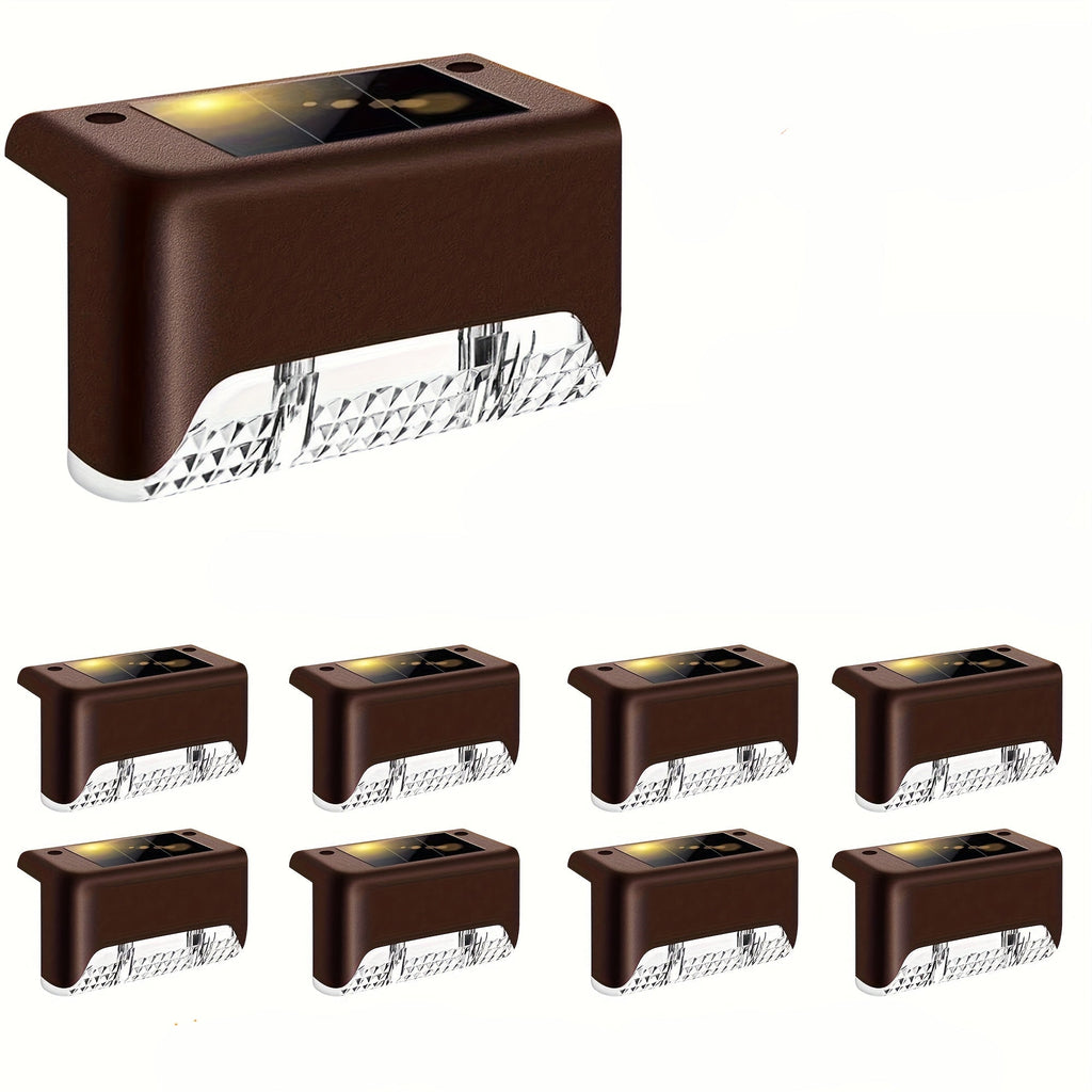 GLIMVISTA - 8pcs Lampes Solaires de Jardin Étanches pour Clôtures et Chemins