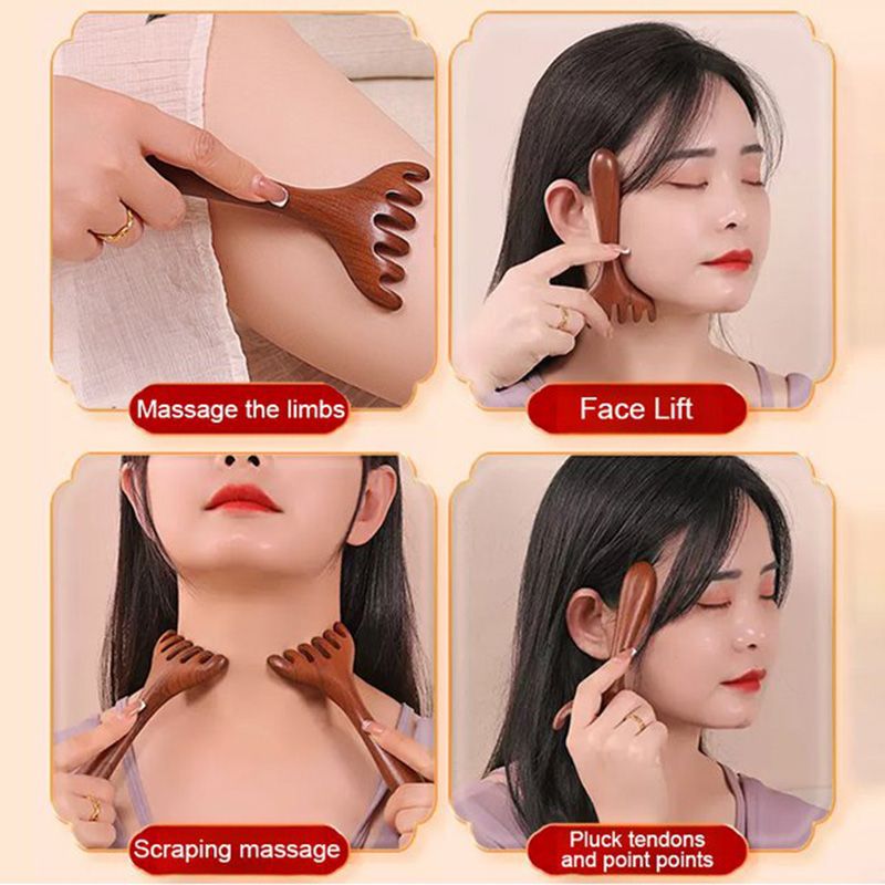 1+1 Gratuit | Peigne de massage Meridian avec six griffes