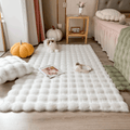 Tapis fleuri en peluche