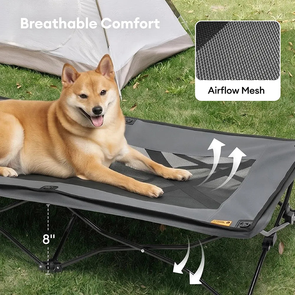 ROAMNEST – Lit surélevé portable pour animaux de compagnie actifs