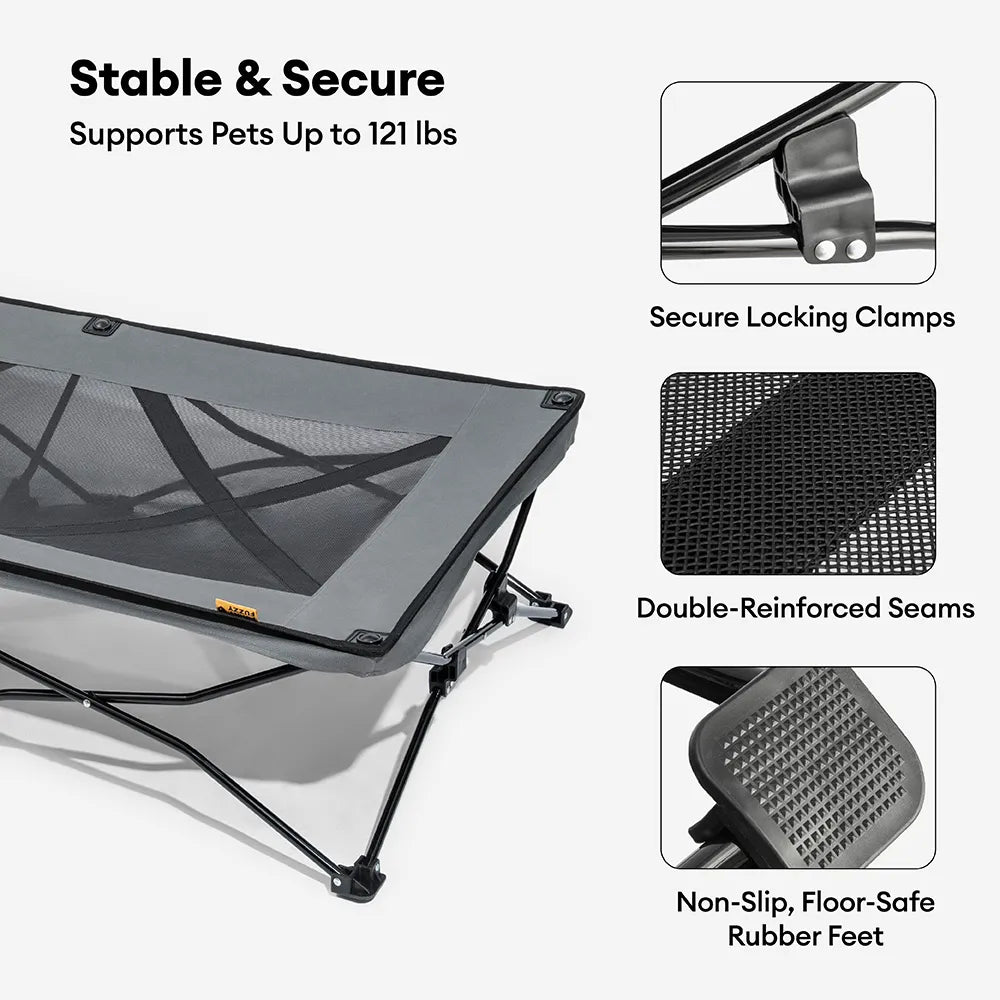 ROAMNEST – Lit surélevé portable pour animaux de compagnie actifs