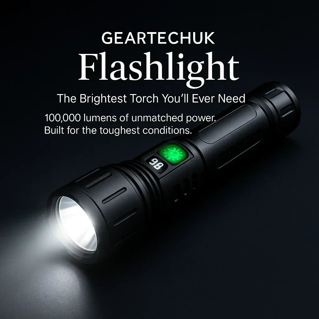 Lampe de Poche Tactique 100000 Lumens - Torche LED Lumineuse
