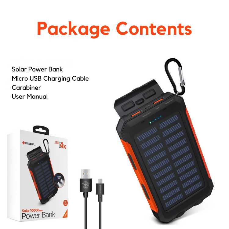 Batterie Solaire de 10 000mAh – Alimentation de Secours, Qu'il Pleuve ou Qu'il Fasse Beau