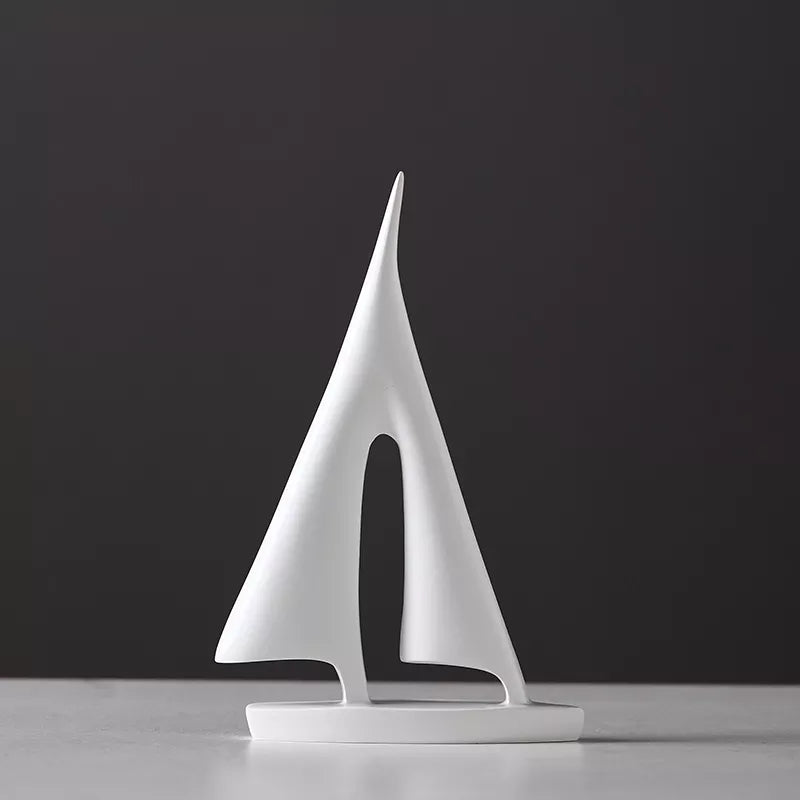 Sculpture de Voilier Maritime - Décoration Élégante pour la Maison
