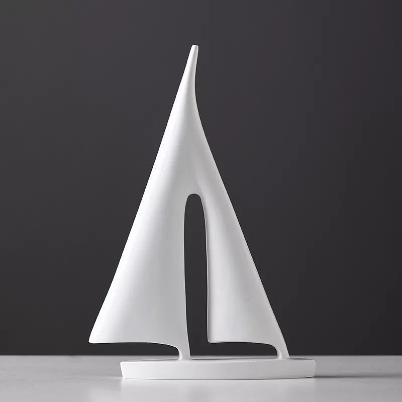 Sculpture de Voilier Maritime - Décoration Élégante pour la Maison