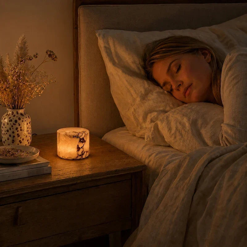 Lampe de table en marbre rechargeable avec toucher
