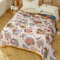 Couverture en Coton Réversible Flora Wildbloom
