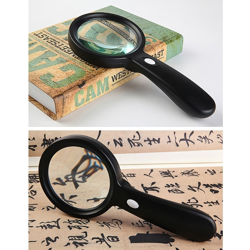 BRIGHTVIEW - Loupe Portative 10X avec 12 Lumières LED Réglables