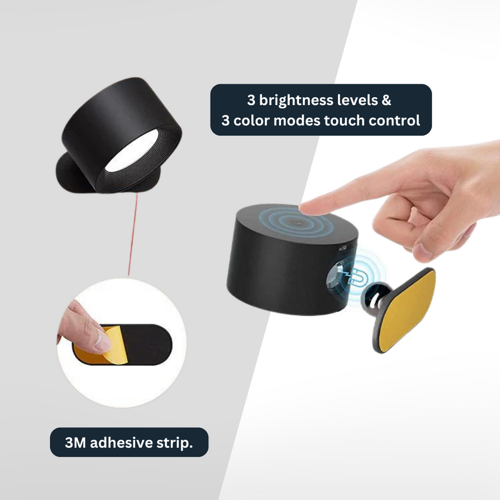 Vista - Applique murale LED rechargeable à 360°