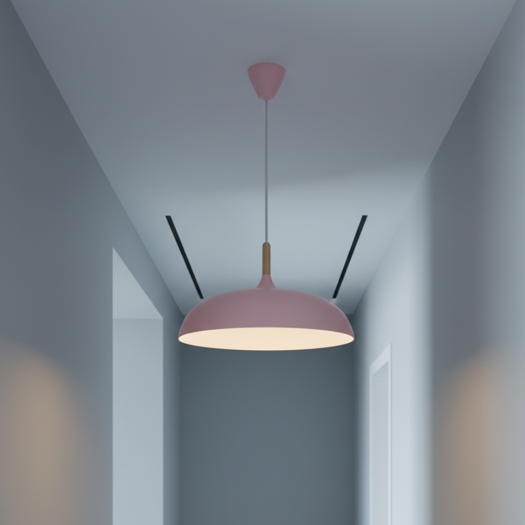 Lustre Haft - Éclairage de Cuisine Scandinave avec Bois et Fer