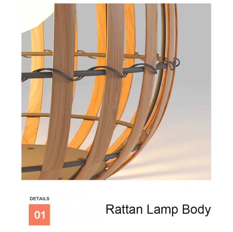 Lampe de sol en rotin solaire d'extérieur | Décoration d'éclairage de patio et de jardin imperméable tissée à la main