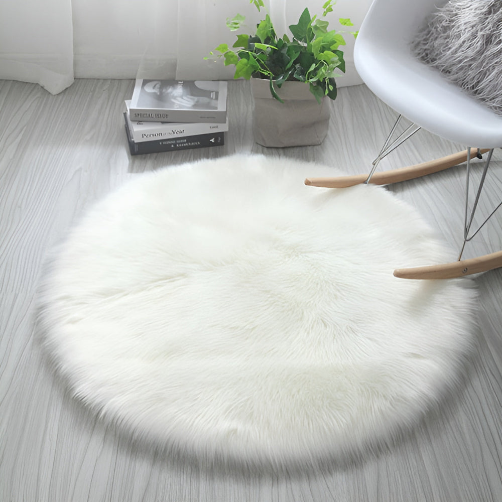 Tapis Rond en Peluche Douce